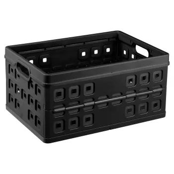 Helit ihopfällbar box Square H6180295 46L hopfällbar förvaringsbox grå/svart