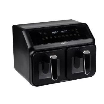 ALPINA Dual Zone varmluftsfritös 2x4L 2200W svart