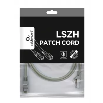 GEMBIRD PP6A-LSZHCU-1M Cat6A SFTP LSZH RJ45 patchkabel 1m grå