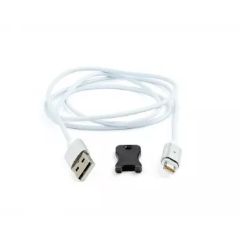Gembird Magnetisk Apple Lightning USB-kabel 1m Silver