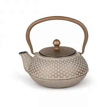 Bredemeijer Jiangxi 0,7L gjutjärnstekanna beige med tefilter i rostfritt stål 153203