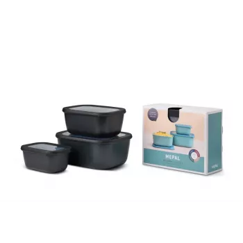 Mepal Cirqula Multi Bowl-set 3 delar, Nordic Black