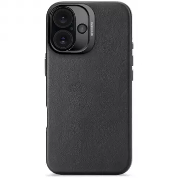 Decoded Leather Backcover för Apple iPhone 16 - svart