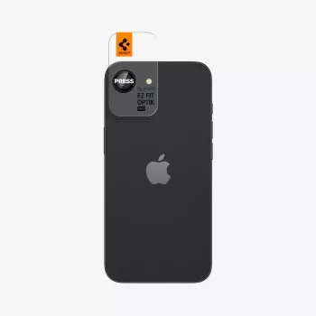 Spigen Optik Pro Glas.tR EZ Fit kameraskydd 2-pack för iPhone 16E/17E svart