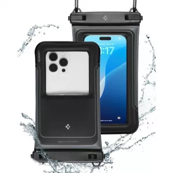 SPIGEN A611P universellt vattentätt flytfodral 2-pack matte black