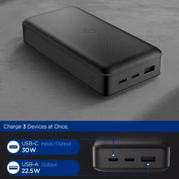 Spigen EA3020 powerbank 20000 mAh 30W svart