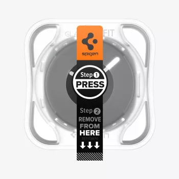 Spigen Glas.TR EZ Fit skärmskyddsfilm av härdat glas för Samsung Galaxy Watch 44 mm (2-pack) – klar