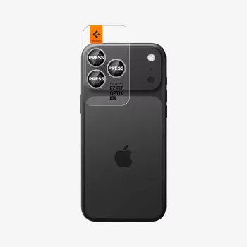 Spigen Optik Pro Glas.tR EZ Fit kameraskydd 2-pack för iPhone 14 Pro / Max, 15 Pro / Max, 16 Pro / Max, 17 Pro / Max – silver