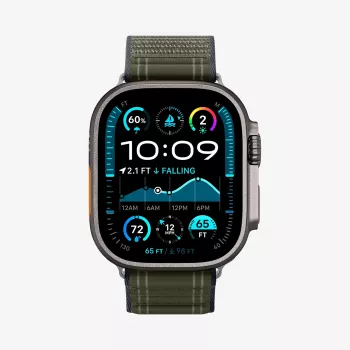 SPIGEN WBF0 armband för Apple Watch 8/9/10/11/SE/Ultra (44/45/46/49 mm), grön
