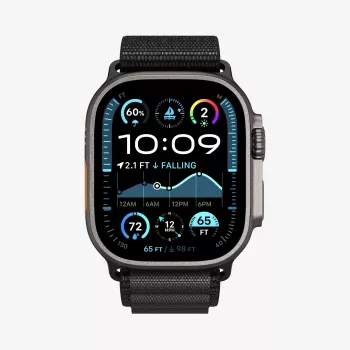 Spigen WBF1 armband Apple Watch 8 / 9 / 10 / 11 / SE / Ultra (44 / 45 / 46 / 49 mm) svart