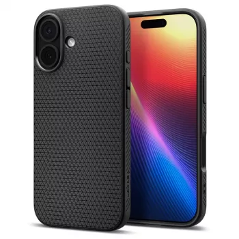 Spigen Liquid Air skal för iPhone 17, matt svart