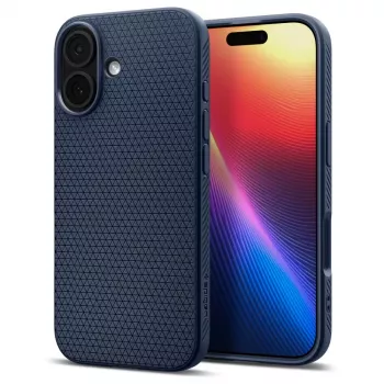 Spigen Liquid Air skal för Apple iPhone 15 Pro Max – marinblå