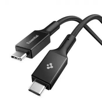 SPIGEN EB10015CC Essential USB-C till USB-C-kabel 100W 150 cm svart