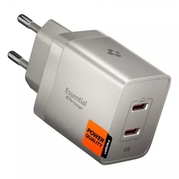 SPIGEN EE472EU-GAN Essential 2-Port Nätladdare 47W Natural Titanium