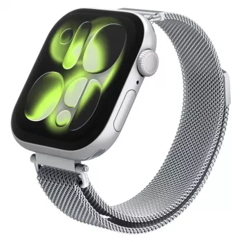 Spigen WBM4 rostfritt stålband för Apple Watch 8/9/10/11/SE (40/41/42 mm) silver