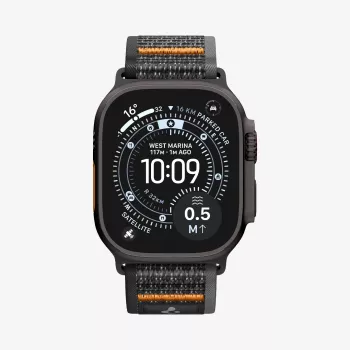 Spigen Athlex Air 2 Apple Watch-armband 44/45/46/49 mm Active Black/orange