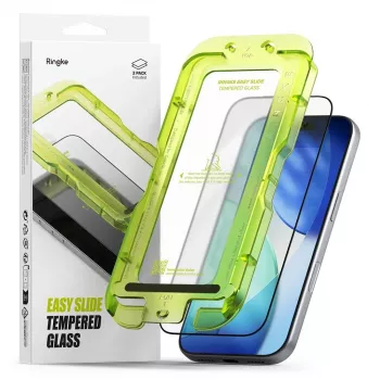 Ringke Easy Slide 2-pack härdat glasskärmskydd för iPhone 17 Pro - svart