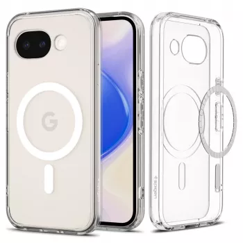Spigen Ultra Hybrid MagFit-skal för Google Pixel 10a, MagSafe-kompatibelt, clear white (ACS11276)