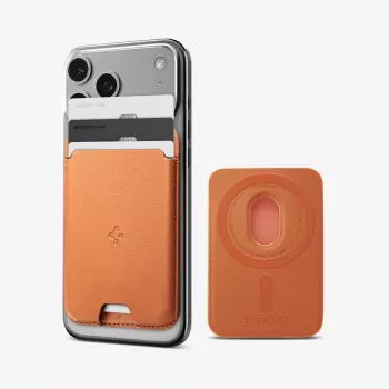 SPIGEN VALENTINUS MAGSAFE UNIVERSAL MAGNETISK KORTHÅLLARE METALLIC ORANGE