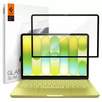 SPIGEN Glas.tR Slim Full Coverage Tempered Glass Screen Protector for Apple MacBook Neo 13 (2026) - Black