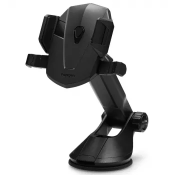 Spigen Car Mount Holder TS35 Kuel Series - universellt bilfäste för smartphone med sugkopp, teleskoparm, 360°-rotation, svart