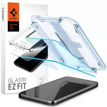 Spigen Glas.tR EZ Fit härdat glasskärmskydd för Samsung Galaxy S23 (2-pack) clear