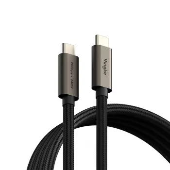 RINGKE USB 3.2 Gen 2x2 Type-C-kabel PD 240W 100 cm svart