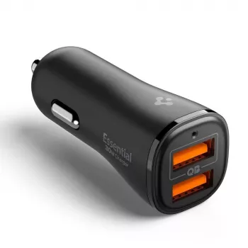 SPIGEN Essential EV302 2-ports billaddare 30W svart