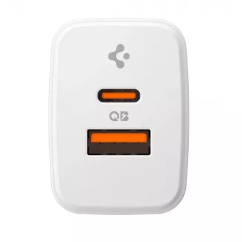 SPIGEN ESSENTIAL EE202EU 2-ports nätverksladdare 20W vit