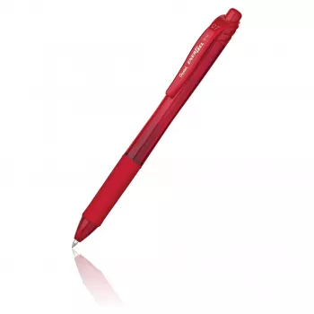 Pentel EnerGel X retractable gelpenna – rött bläck – 0,7 mm – röd genomskinlig kropp