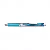Pentel EnerGel Xm klickbar gelpenna - ljusblått bläck - 0,35 mm nålspets - blått skaft - gummigrepp