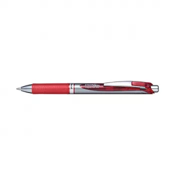 Pentel EnerGel BL80-BX klickbar gelpenna 0,5mm nålspets rött bläck