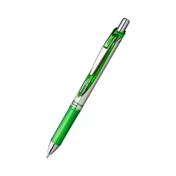 Pentel EnerGel Xm klickbar gelpenna - grön - 0,35 mm - silverdetaljer