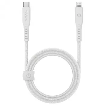 ENERGEA Flow USB-C till Lightning-kabel 1,5 m vit 60W 3A PD snabbladdning MFi