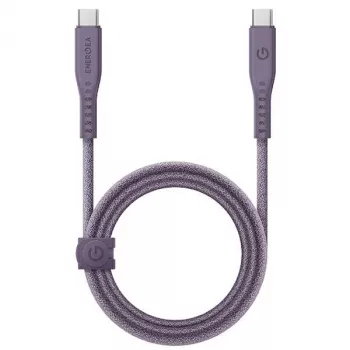 ENERGEA Flow USB-C till USB-C-kabel 1,5 m Lila 240W 5A PD snabbladdning