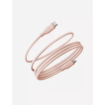 ENERGEA Helix 60 USB-C till USB-C magnetkabel 480Mbps 60W 1,5m rosa