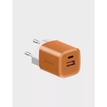 ENERGEA Ampcharge GaN35 USB-C/USB-A PD/PPS/QC3.0 35W väggladdare orange