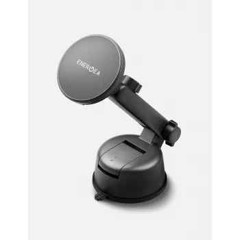 ENERGEA MagdriveKit 15W Bilhållare – Magnetisk trådlös laddstation för vindruta, instrumentbräda, ventil – svart