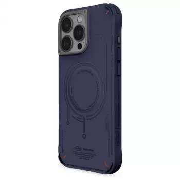 SKINARMA Mecha fodral för iPhone 16 Pro 6,3 inch magnetisk laddning marinblå
