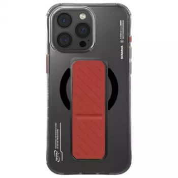 Skinarma Axon Case för iPhone 16 Pro Max 6,9 inch, magnetisk laddning + greppstativ, svart
