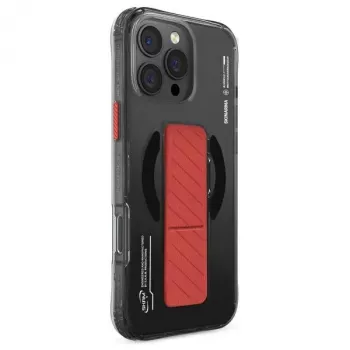 Skinarma Axon Case för iPhone 16 Pro Max 6,9 inch, magnetisk laddning + greppstativ, svart