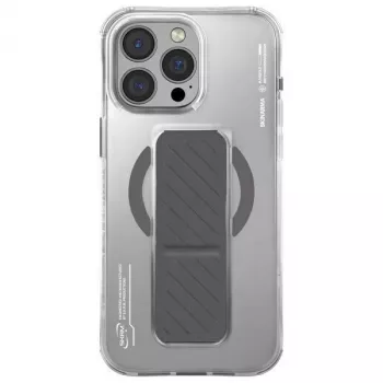 Skinarma Axon Case för iPhone 16 Pro Max 6,9 inch magnetisk laddning + greppstativ titan