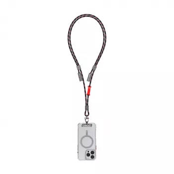 Skinarma Dyno Ve 2-i-1 USB-C till USB-C lanyardkabel, 80 cm, svart