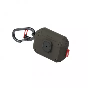 SKINARMA Mecha LE Case with Snap Lock and Carabiner for Apple AirPods Pro 3, Forest (SK-APP3MECLE-FOREST)
