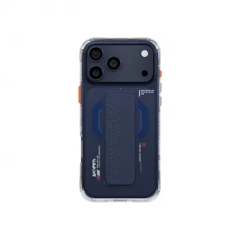 Skinarma Haxa Magnetic Charging + Grip Stand Case för Apple iPhone 17 Pro Max, blå
