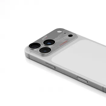 Skinarma Sonix Full Aluminium Kameralinsskydd för iPhone 17 Pro - silver