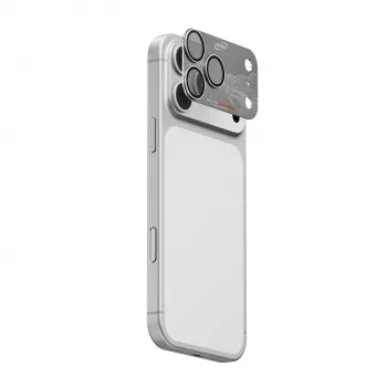 Skinarma Sonix kameraobjektivskydd i helaluminium för iPhone 17 Pro Max, silver, Skin000389