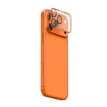 Skinarma Magma Full Matte Kameralinsskydd för iPhone 17 Pro Max - Orange
