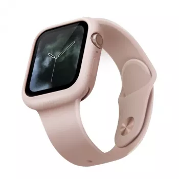 UNIQ Lino Apple Watch Case för Series 4/5/6/SE/SE3 44 mm - Blush Pink