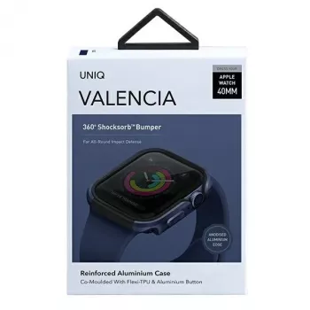 UNIQ Valencia Protective Case för Apple Watch Series 4/5/6/SE/SE3 40 mm - Atlantic Blue